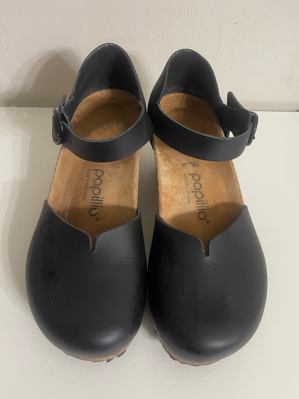 Papillio Black Closed-Toe Mary Jane Sandals Size 39 (8.5 US)